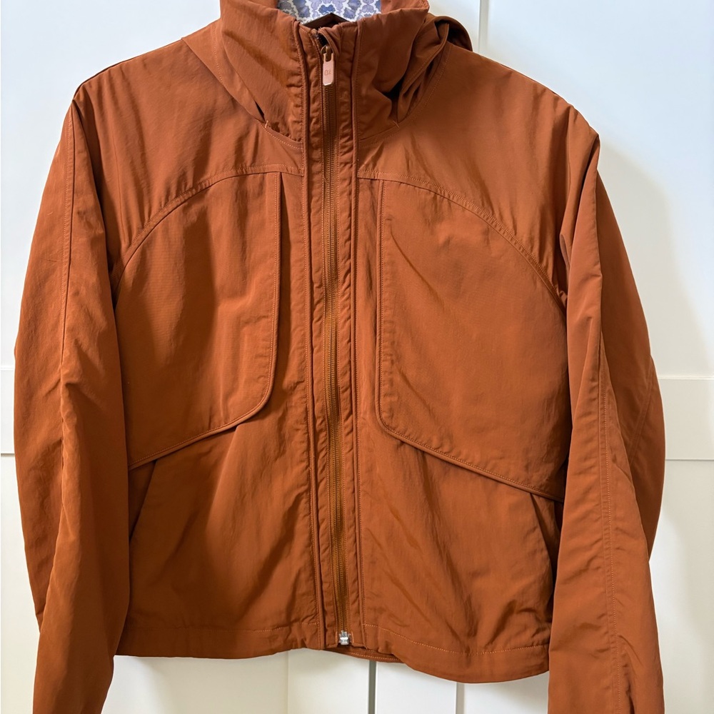 Lululemon athletica Women's Always Effort Rust Orange Lightweight Hooded Jacket